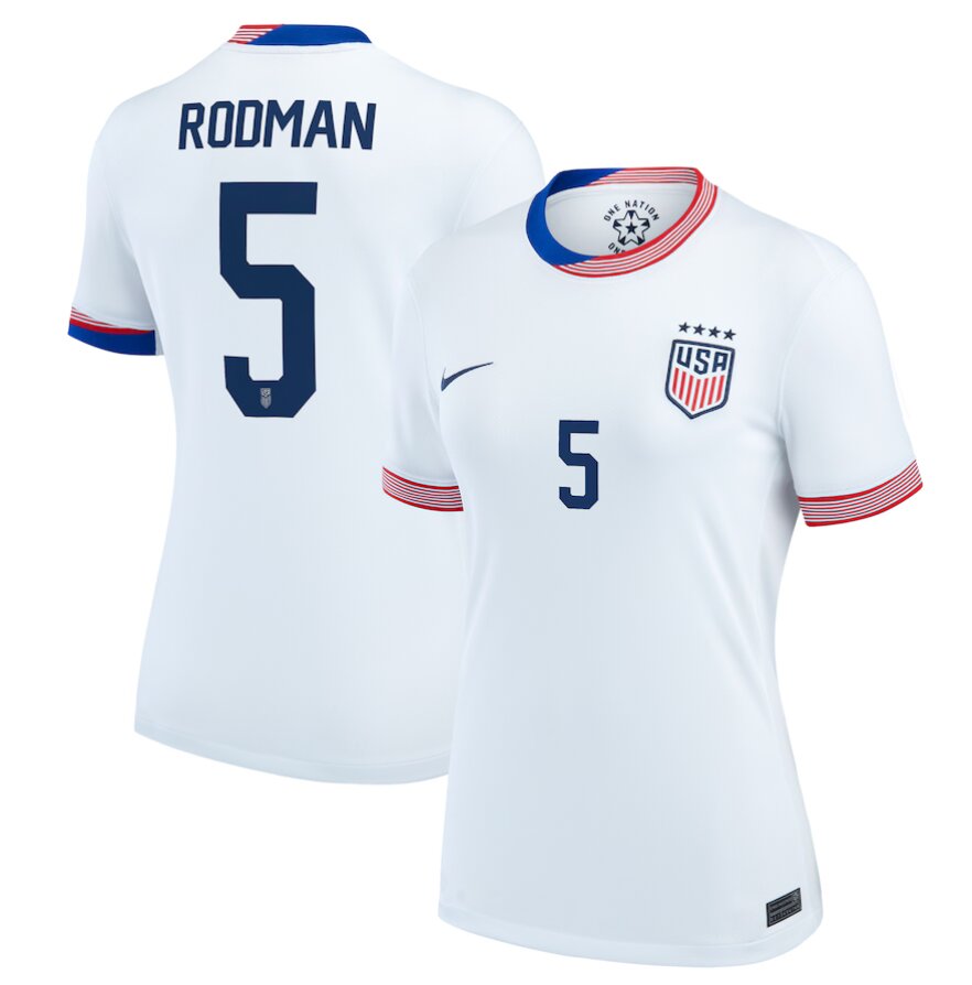 Youth Nike 5 Trinity Rodman White USWNT 2024 Home Jersey